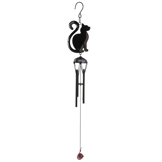 BLACK CAT WIND CHIME