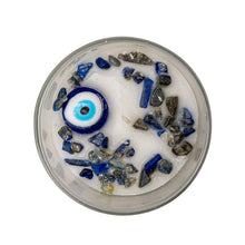 Load image into Gallery viewer, ALL SEEING EYE WHITE SAGE PROTECTION CHARM CANDLE
