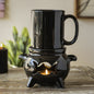 TRIPLE MOON CAULDRON TEA LIGHT MUG WARMER W/MUG