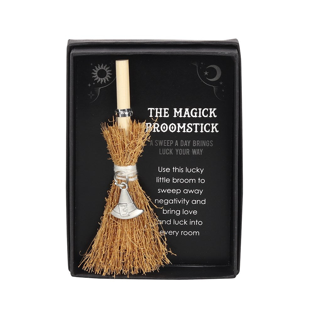 WITCHES HAT MINI MAGICK BROOMSTICK