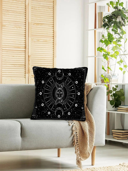 Sun & Moon Print Cushion Cover Without Filler